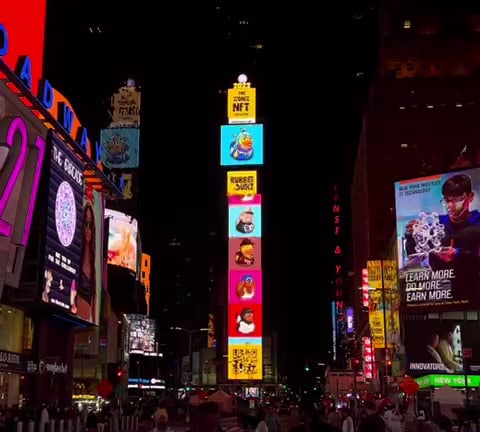 The Times Square billboard · NFT.NYC 2022